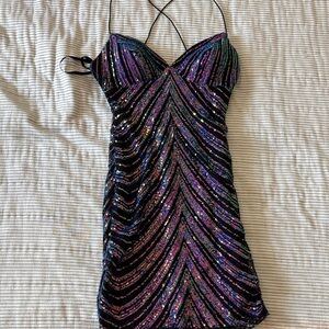 Windsor Multicolor Sequin Mini Dress